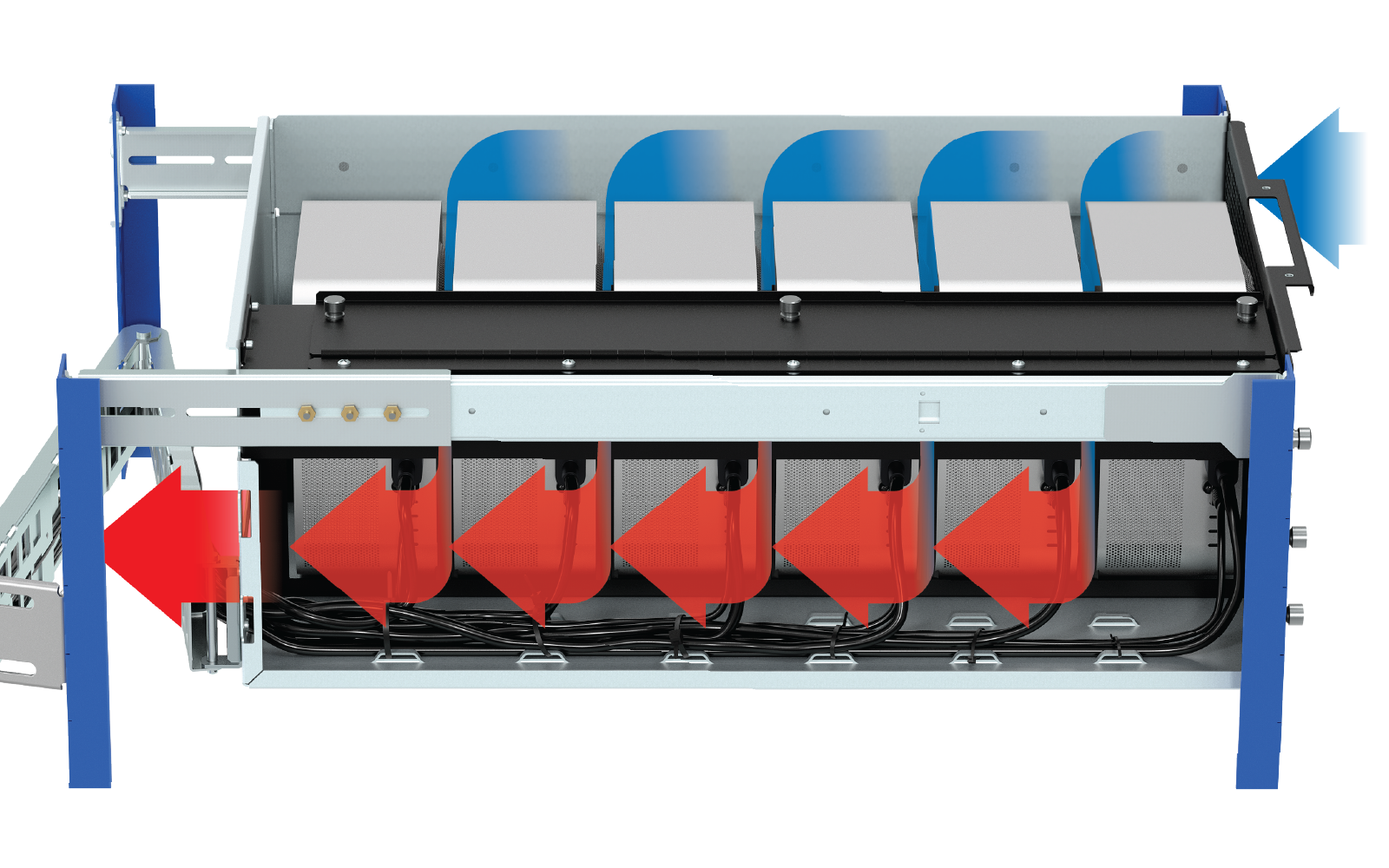 RackSolutions shelf system supporting efficient in-rack service access