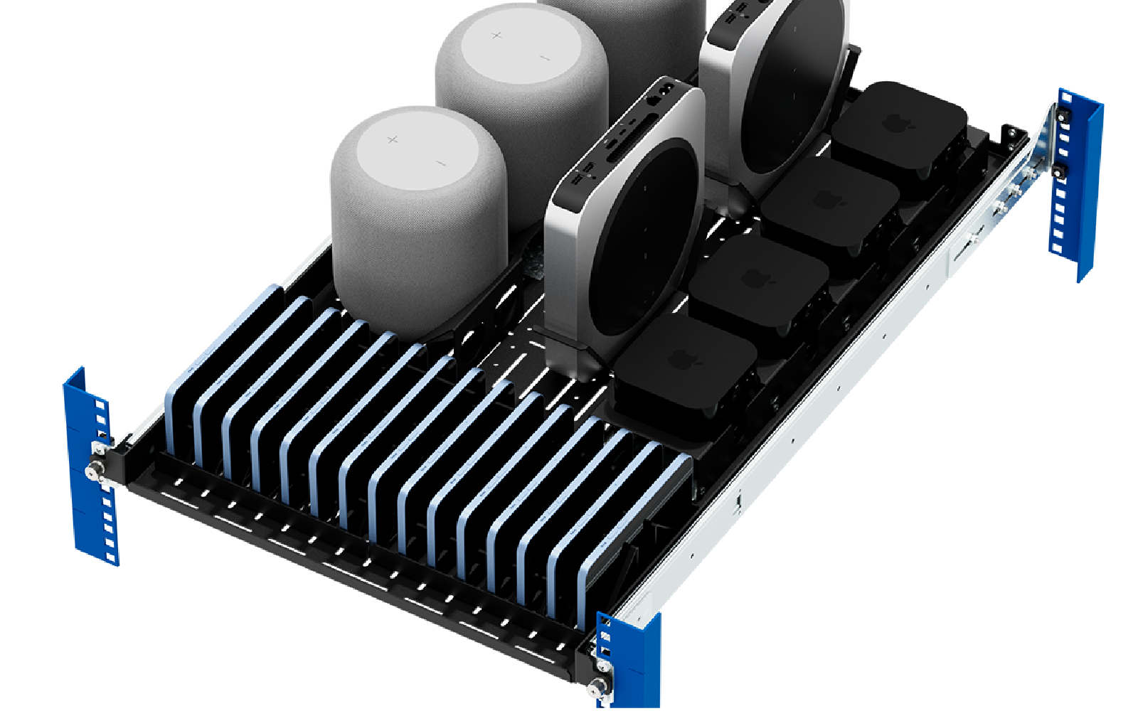 RackSolutions shelf design supporting airflow and ventilation