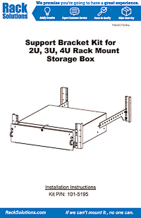 Installation Instructions preview for Drawer Support Bracket (101-5195)