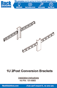 Installation Instructions preview for 1U Conversion Bracket 4-Pack (3in Uprights) (101-6883)