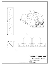 Dimensional Drawings preview for 3-Unit Apple HomePod Bracket Set for Modular Shelf (101-6953)