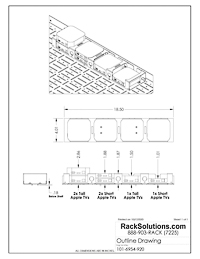Dimensional Drawings preview for 4-Unit Apple TV Bracket 2-Pack for Modular Shelf (101-6954)