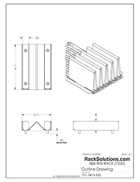 Dimensional Drawings preview for 1-Unit Laptop Bracket 2-Pack (101-7413)