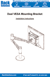 Installation Instructions preview for Dual VESA Adapter for 100-A Wall Mount (101-7732)