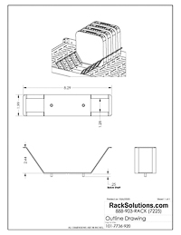 Dimensional Drawings preview for 1-Unit Mac Mini Vertical Bracket for Modular Shelf (101-7736)