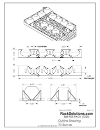 Dimensional Drawings preview for 4-Unit Apple HomePod Mini Bracket Set (101-8049)