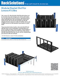 Data Sheet preview for 4-Unit Lenovo P3 Ultra Face Plate/Bracket Set (101-9076)