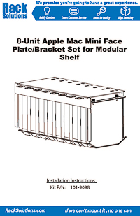 Installation Instructions preview for 8-Unit Apple Mac Mini Face Plate/Bracket Set for Modular (101-9098)