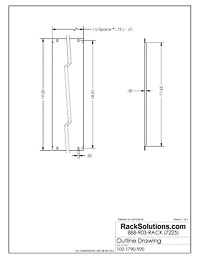 Dimensional Drawings preview for 1U-7U Rack Blanking Panels (19in)