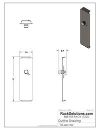 Dimensional Drawings preview for Blanking Plate for Mac Mini HyperShelf (102-6881)