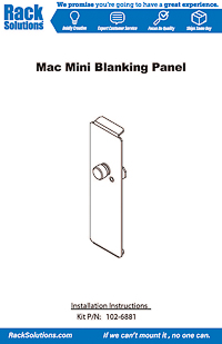 Installation Instructions preview for Blanking Plate for Mac Mini HyperShelf (102-6881)