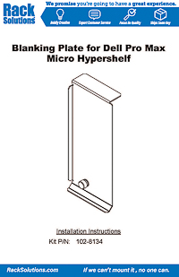 Installation Instructions preview for Blanking Plate for Dell Pro Max Micro Hypershelf (102-8134)