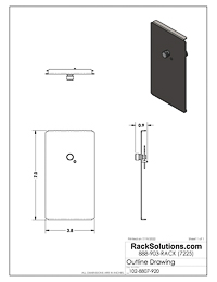 Dimensional Drawings preview for Blanking Plate for Mac Studio HyperShelf (102-8807)