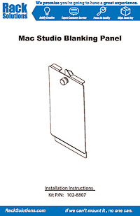 Installation Instructions preview for Blanking Plate for Mac Studio HyperShelf (102-8807)