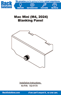 Installation Instructions preview for Blanking Plate for Apple Mac Mini (M4, 2024) Hypershelf (102-9170)