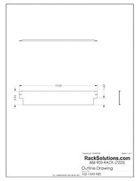 Dimensional Drawings preview for 2U Filler Panel for 108 Fixed Shelf (102-1593)