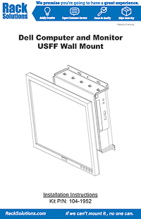 Installation Instructions preview for 110-B Tilting Wall Mount for Dell USFF (104-1952)