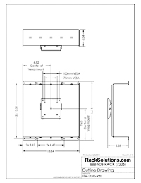 Dimensional Drawings preview for 115-B Tilting Wall Mount for Dell SFF (104-2095)