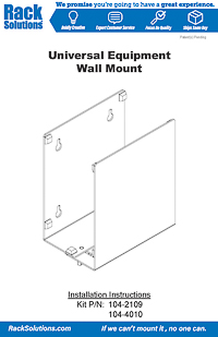 Installation Instructions preview for Universal PC Wall Mount Clamp (2.35in to 3.75in) (104-2109)