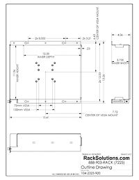 Dimensional Drawings preview for 120-B Fixed Wall Mount for Dell SFF (104-2323)