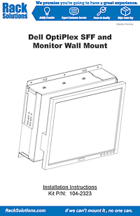 Installation Instructions preview for 120-B Fixed Wall Mount for Dell SFF (104-2323)