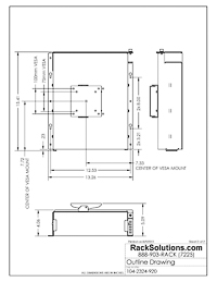Dimensional Drawings preview for 120-B Tilt Monitor Wall Mount for Dell Optiplex 790 SFF (104-2324)