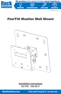 Installation Instructions preview for Universal Monitor Wall Mount with Pan/Tilt (VESA-D Mounting Holes) (104-2411)