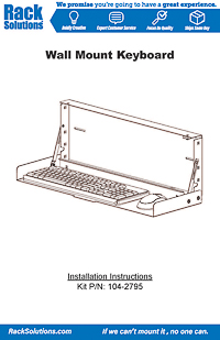 Installation Instructions preview for Folding Wall Mount for Full Size Keyboard (No Keyboard) (104-2795)