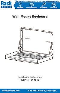 Installation Instructions preview for Folding Wall Mount for Compact Keyboard (No Keyboard) (104-4846)