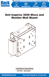 Installation Instructions preview for 110-A Wall Mount for Dell Micro (Fixed Monitor) (104-5431)