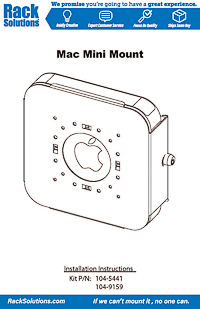 Installation Instructions preview for 105-D Wall Mount for Apple Mac Mini (M4, 2024) (104-9159)