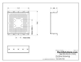 Dimensional Drawings preview for 125-B Wall Mount for Dell SFF (Fixed Monitor) (104-5490)