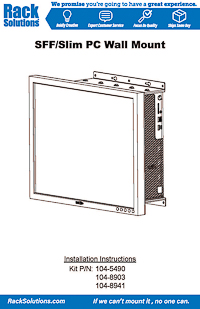 Installation Instructions preview for 125-B Wall Mount for Dell SFF (Fixed Monitor) (104-5490)