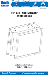 Installation Instructions preview for 130-B Fixed Wall Mount for HP SFF (104-5545)