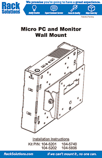 Installation Instructions preview for 115-A Fixed Wall Mount for Dell Wyse (104-5806)