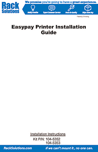 Installation Instructions preview for Easy Pay Printer Wall Mount (104-5991)