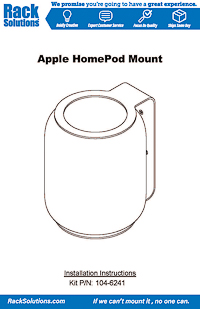 Installation Instructions preview for Black | HomeBase Wall Mount for HomePod (104-6241)