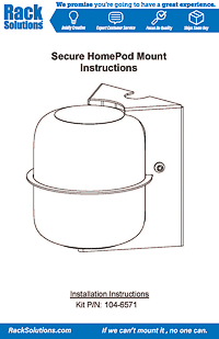 Installation Instructions preview for Secure | HomeBase Wall Mount for HomePod (104-6571)