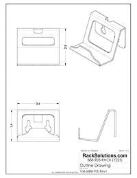 Dimensional Drawings preview for PS4 Controller Wall Mount 2-Pack by Forza Designs (104-6888)