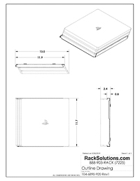 Dimensional Drawings preview for PS4 Pro Wall Mount by Forza Designs (104-6890)