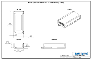 Dimensional Drawings preview for Secure Wall Mount D62 for Dell Pro Docking Station (104-6962)