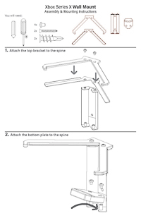 Installation Instructions preview for Xbox Series X Wall Mount (104-7717)