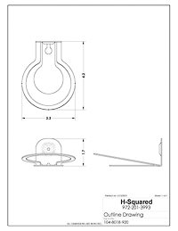 Dimensional Drawings preview for Black | HomeBase Wall Mount for HomePod Mini (104-8018)