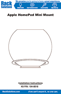 Installation Instructions preview for Black | HomeBase Wall Mount for HomePod Mini (104-8018)