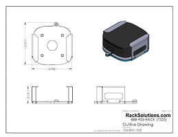 Dimensional Drawings preview for Secure Wall Mount H51 for HP USB-C G5 Docking Station (104-8951)