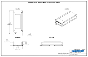Dimensional Drawings preview for Secure Wall Mount D05 for Dell Docking Station (104-9105)