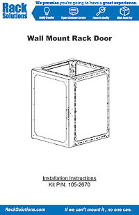 Door Installation Instructions preview for 15U x 11U Open Frame Wall Mount Rack with Side Panels and Swing Door (119-2763)