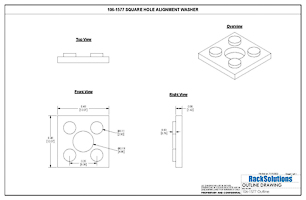 Dimensional Drawings preview for Square Hole Alignment Washer 1-Pack (106-1577)