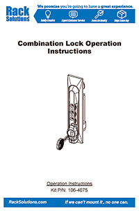 Lock Operation Instructions preview for 47U 141 Colocation Rack with 2 (11U) Compartments and 1 (23U) Compartment (141-4977)