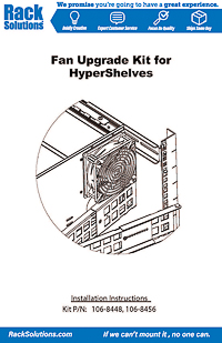 Installation Instructions preview for NEMA 1-15P Fan Upgrade Kit for HyperShelves (106-8448)